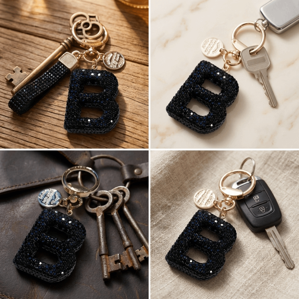 Luxury Bags Yellow - Gifts Lucky Charm Letter Key Chain