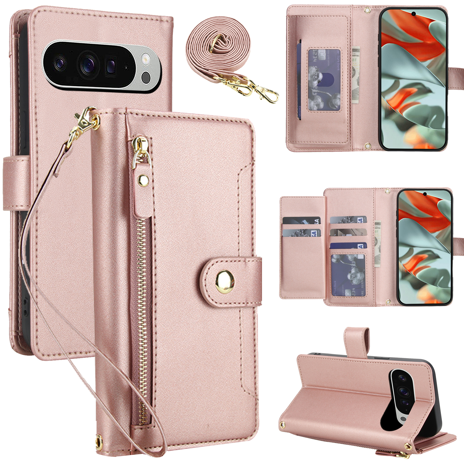 Luxury Bags & Leather Repair Of Atlanta Photos - Crossbody Zipper Leather Wallet Flip Case