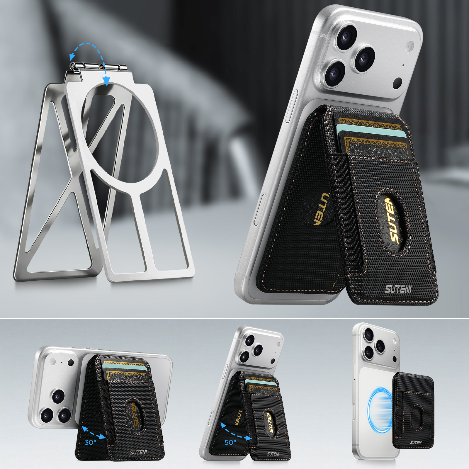 Luxury Bags & Leather Repair Of Atlanta Photos - SUTENI Mobile Phone Stand Magnet RFID