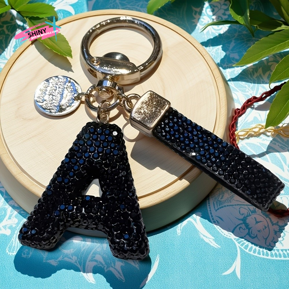 Luxury Bags Yellow - Lucky Charm Letter Key Chain Shiny