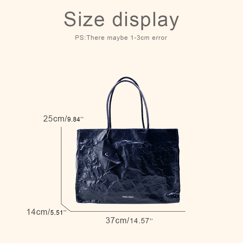 Korean Casual Kraft Paper Tote - Luxury Bags Brand reseña y precio