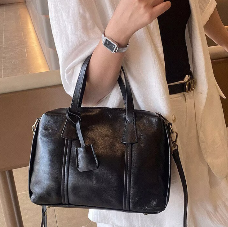 Vintage Real Leather Handbag F - Luxury Bags Girls reseña y precio