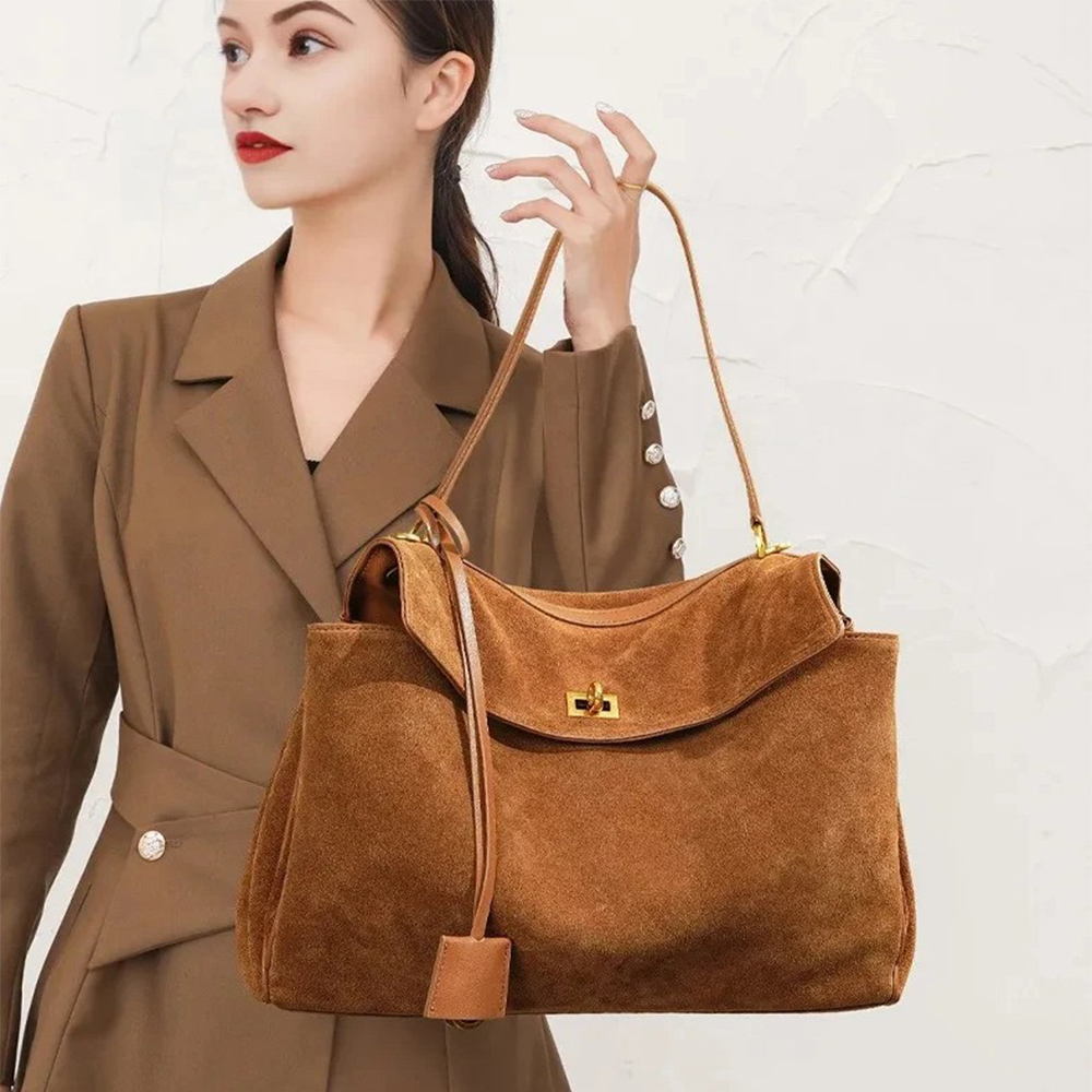 Autumn Winter Women's Suede ge - Luxury Bags Tote reseña y precio
