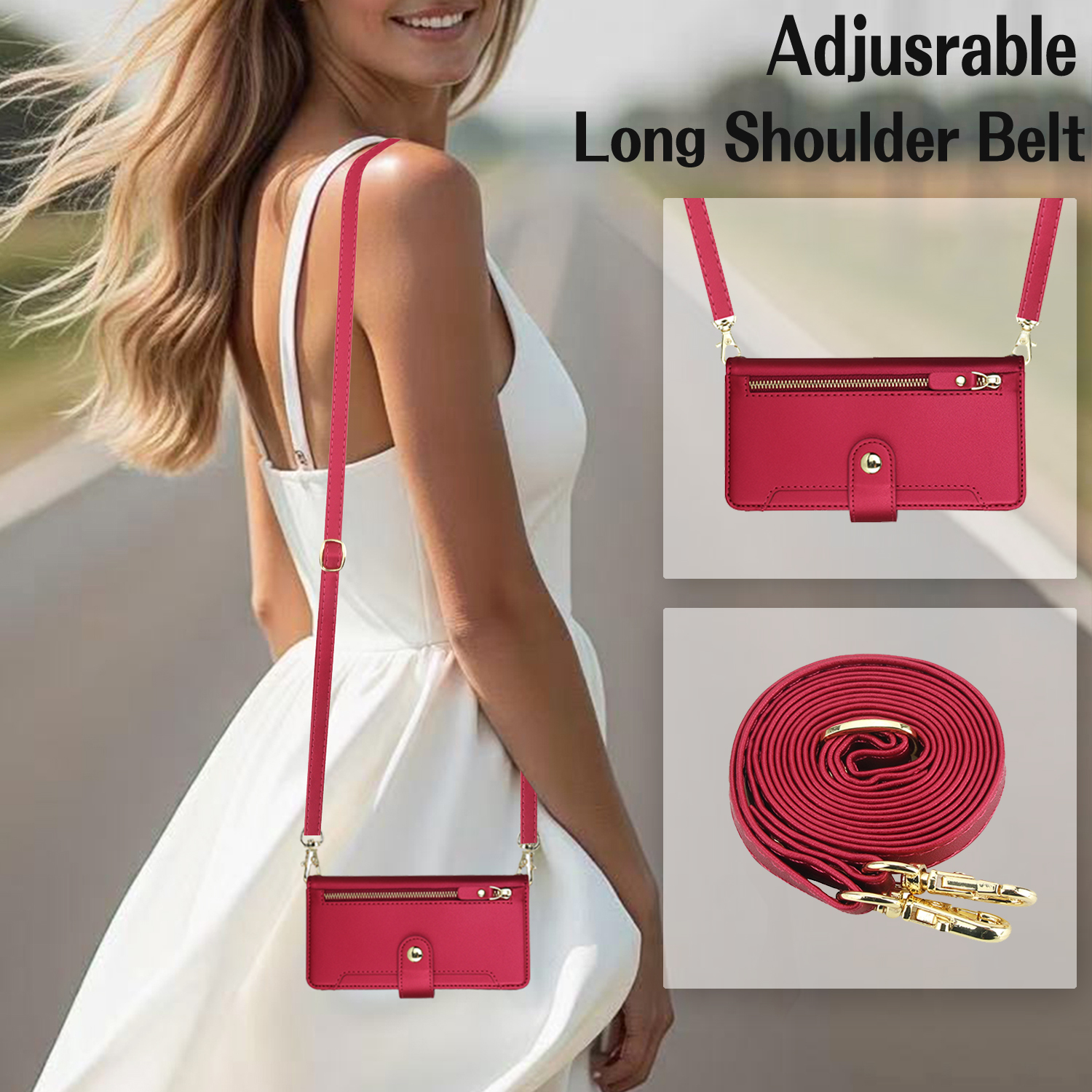 Crossbody Zipper Leather Walle - Luxury Bags & Leather Repair Of Atlanta Photos reseña y precio