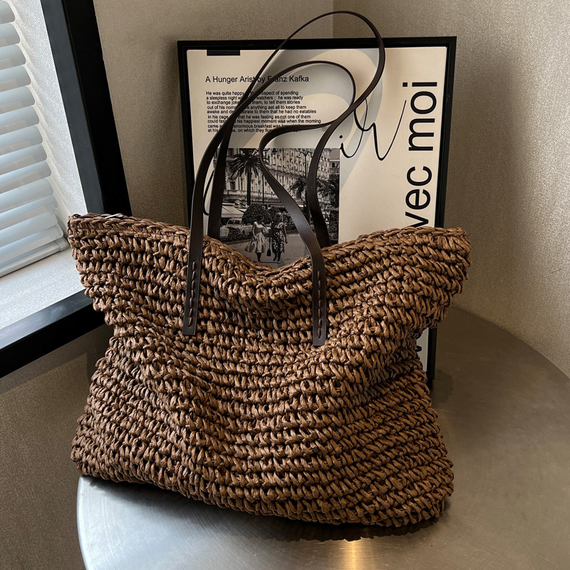 Straw Woven Tote Bags Casual L - Luxury Bags Vendor reseña y precio