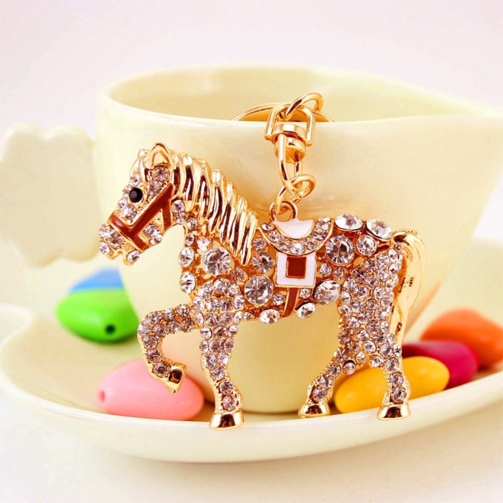 Luxury Metal Horse Key Chain C - Luxury Bags Yellow reseña y precio