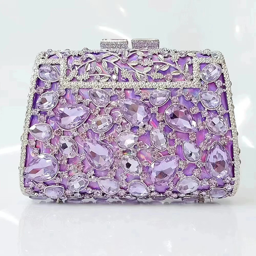 Purple Large Rhinestone Evenin - Luxury Bags Girls reseña y precio