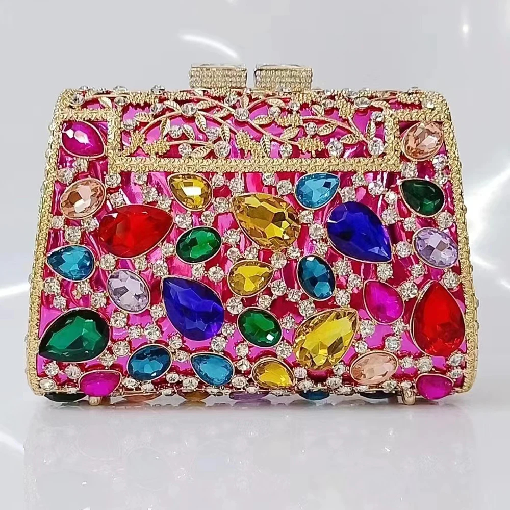 Purple Large Rhinestone Evenin - Luxury Bags Girls reseña y precio